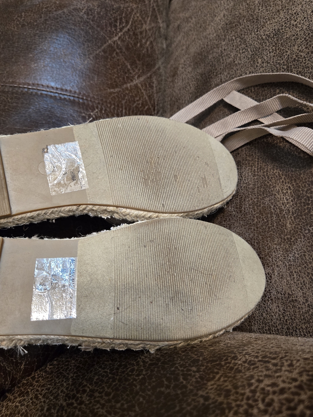 BF Betani Women’s Espadrille Wedge Sandals - Taupe Size 6.5